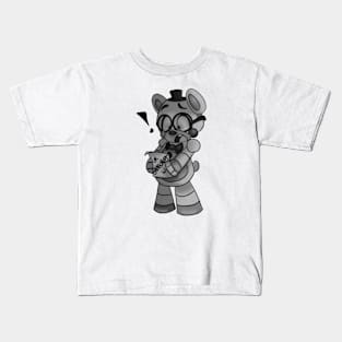 five night at freedy black white Kids T-Shirt